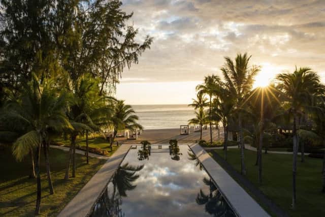 The central part of the Outrigger Resort in Bel Ombre, Mauritius.