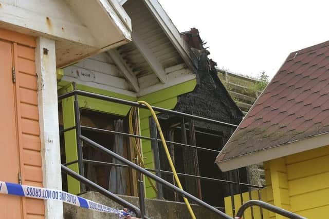 One chalet was completely burnt out. PIC: Richard Ponter