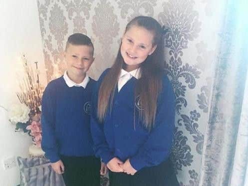 Steven's two young children Ebony and Coden