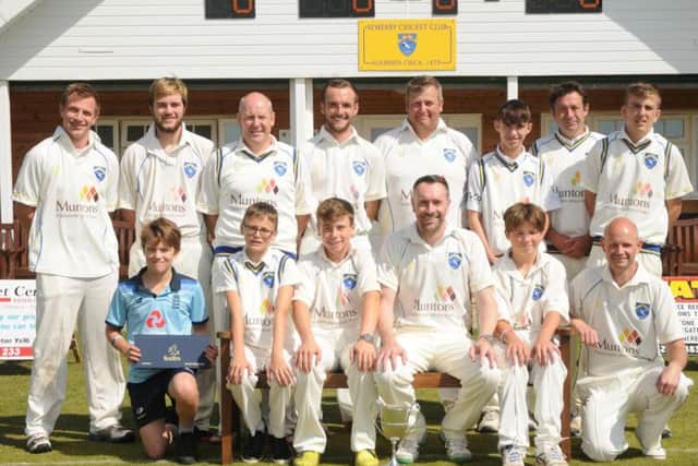 Sewerby show off the Division Two trophy