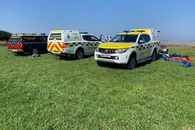Coastguard teams.