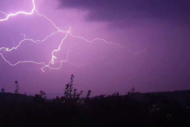 Lightning strikes above Oliver's Mount. Picture by Paul McGuire.