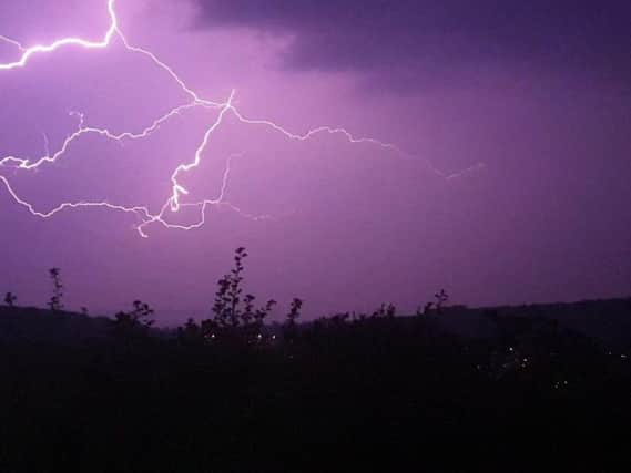 Lightning strikes above Oliver's Mount. Picture by Paul McGuire.