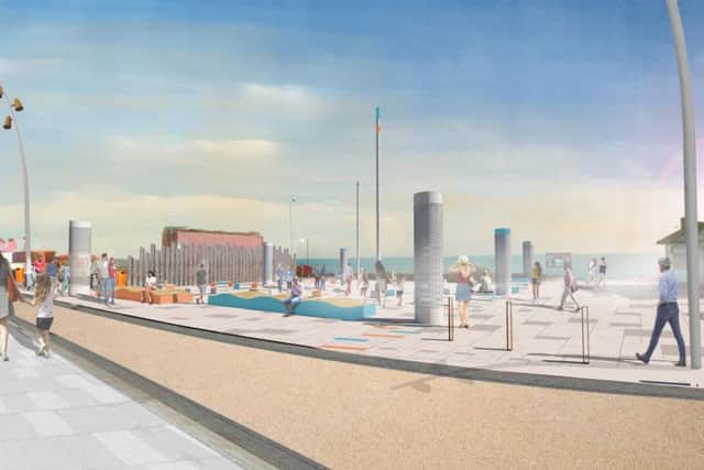 Artist impressions of how the town centre seafront works will improve Garrison Square