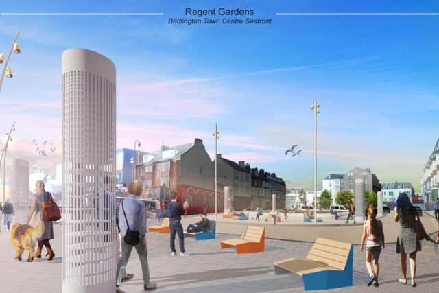 Artist impressions of how the town centre seafront works will improve Regent Gardens