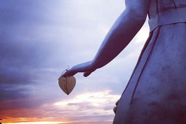 Scattering Thalia's Beautiful Little Hearts around the town.