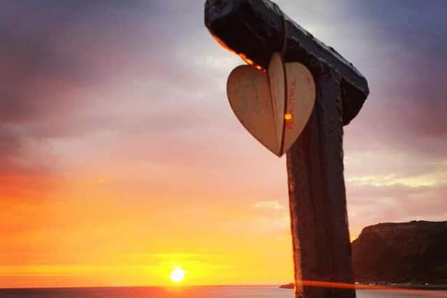 Scattering Thalia's Beautiful Little Hearts around the town.