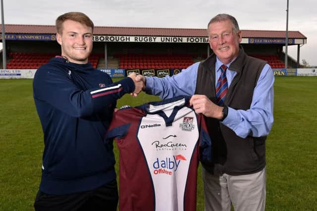 Scarborough RUFC skipper Drew Govier, above with director of rugby Mike Holder, is excited for the new North One East season to get started at Cleckheaton on Saturday