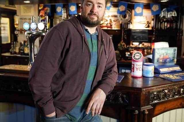 Jason Manford as Mike. PIC: BBC/Kieron McCarron