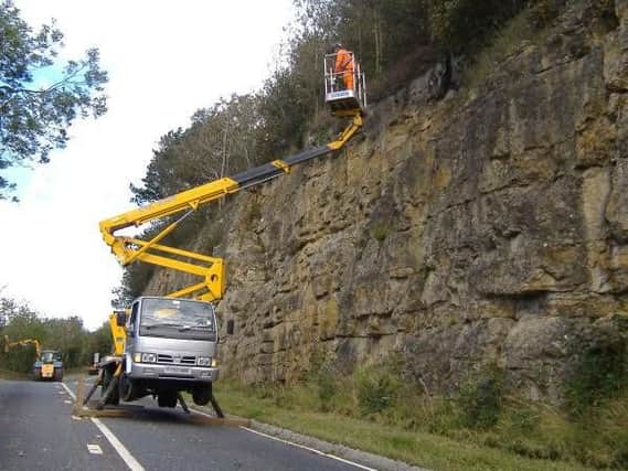 The maintenance work at Sutton Bank. PIC: North Yorkshire County Council.