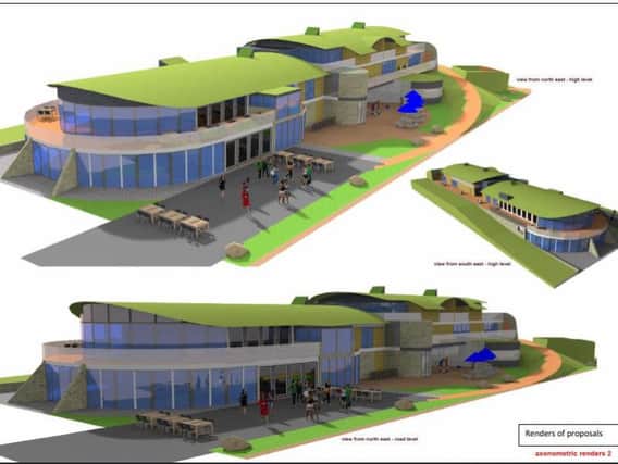 The proposed restaurant and apartments