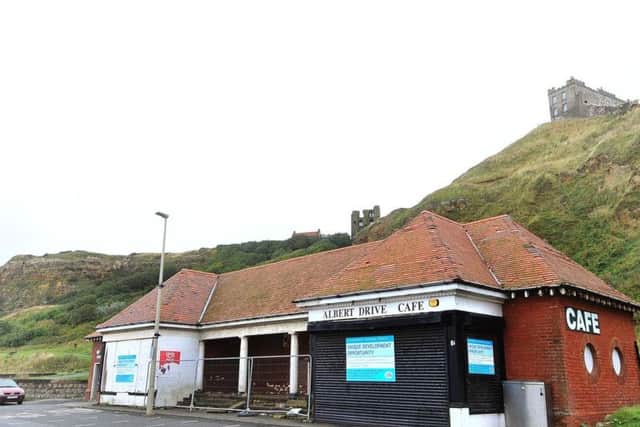 The former cafe was demolished; the site currently houses temporary toilets