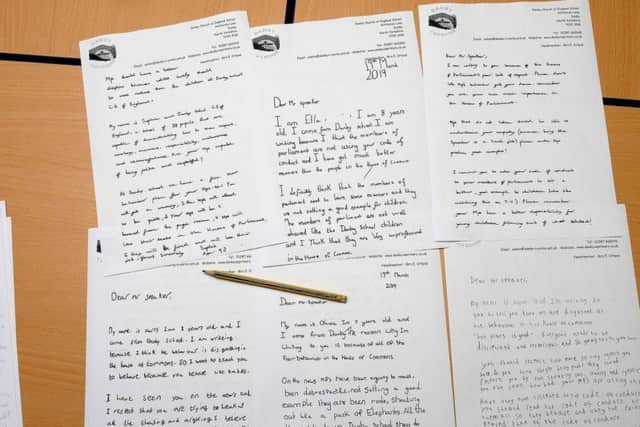 Some of the letters written by the children