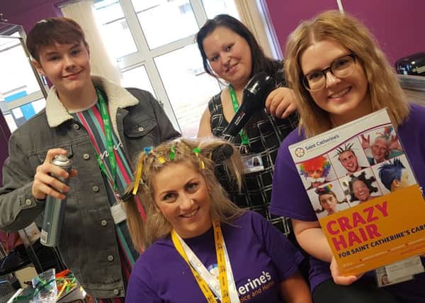 Participants are encouraged to create crazy hairstyles as a way of raising funds to support patient care.