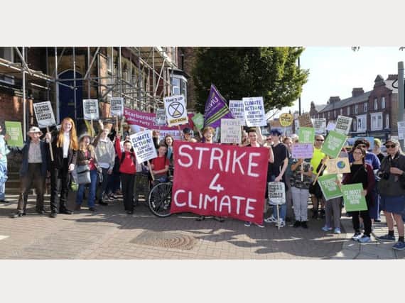 The climate strike in Scarborough. PIC: Richard Ponter