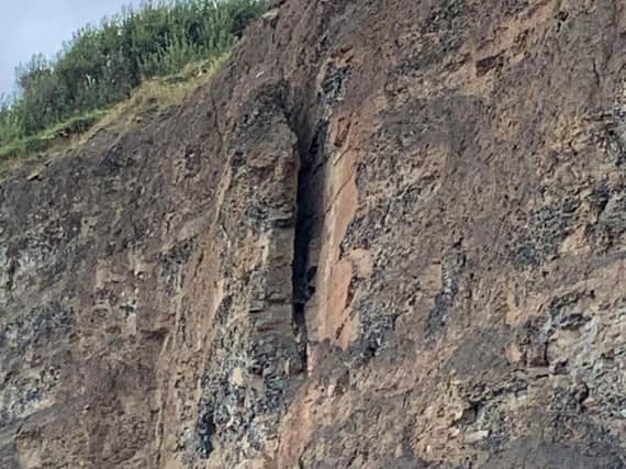 The section of rock. PIC: Robin Hood's Bay Fire Station