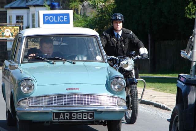 Filming in Goathland - the classic cars were a popular aspect of the TV series. Picture: Joseph Frederick - Thomas Gabrielli