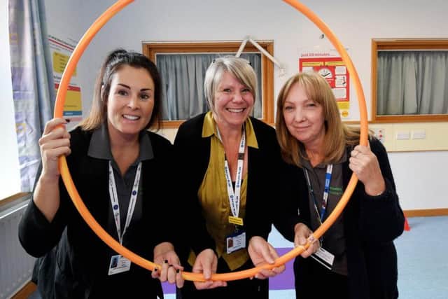 The Occupational Health and Wellbeing Service staff, who led the project, Rachel Marson, Karen OConnell and Carol Dickinson