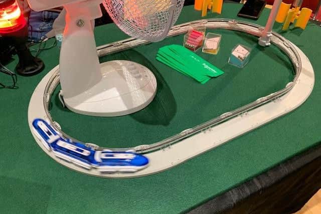 This magnetic levitated train used in Japan is twice as fast as bullet ones. You can check it out at Schneider Electric's stand.