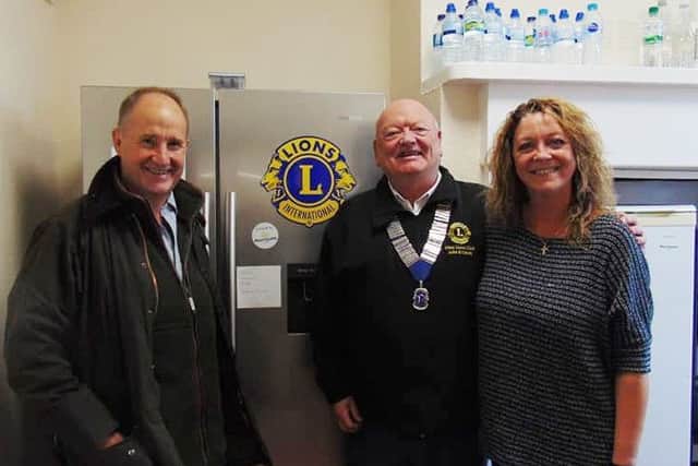 Malton MP Kevin Hollinrake and Filey Lions president John Casey on the tour.