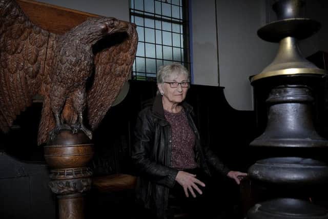 Former minister Reverend Margaret Kirk in the chapel