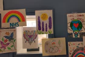 Some of the letters and cards sent to the hospital team.