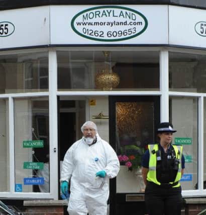 Murder investigation at the Morayland Hotel Marshall Avenue Bridlington. --NBFP PA1429-26b