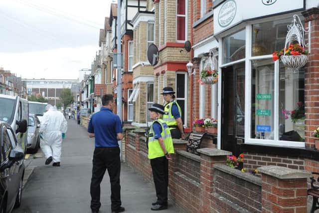 Murder investigation at the Morayland Hotel Marshall Avenue Bridlington. -- NBFP PA1429-26c