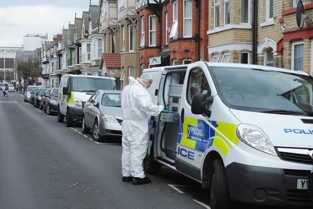 Murder probe at the Morayland Hotel Marshall Avenue Bridlington. -- NBFP PA1429-26e