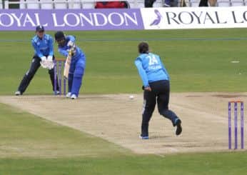 Jenny Gunn, in action bowling in the first one-dayer at Scarborough, was in top form again on Saturday in England's win