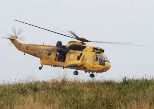 A Private Helecopter has crashed down the cliffs at Flamborough Head East Yorkshire. --
NBFP PA1438-8e --
Pictures taken from the Flamborough Golf course