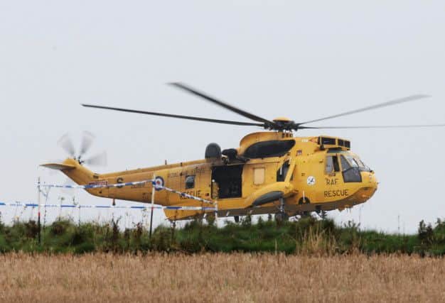 A Private Helecopter has crashed down the cliffs at Flamborough Head East Yorkshire. --
NBFP PA1438-8g --
Pictures taken from the Flamborough Golf course