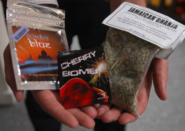 The council wants to ban 'legal highs' like these from being sold over the counter in the town