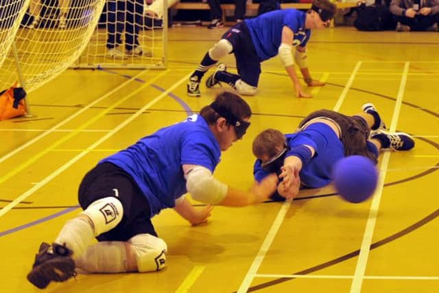 144332c
Goalball championships at YCC
The Scarborough Panthers team in action
Picture by Neil Silk
25/10/14