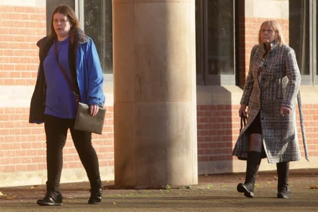 Margaret Koralewski, 65 and daughter Siobhan, 28, who are accused of neglect and ill treatment at a residential home, arrive at Teesside Crown Court
17 November 2014. Picture Ceri Oakes/Ross Parry