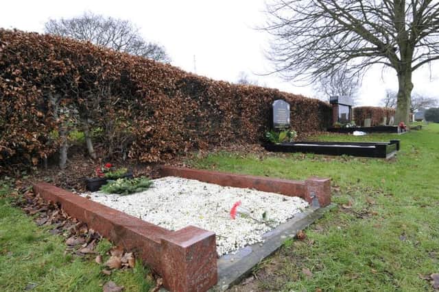 Jaconelli's headstone has been removed from his grave