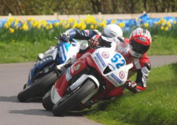 James Cowton in action at Oliver's Mount in 2014