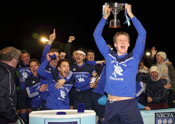 Ben Salt lifts the North Riding County Sunday Challenge Cup in 2013, Trafalgar will look to make the final of the Sunday County Cup at Sportsmans on Sunday