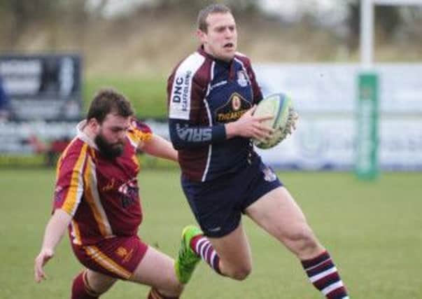 Scarborough RUFC skipper Tom Ratcliffe in action v Middlesbrough