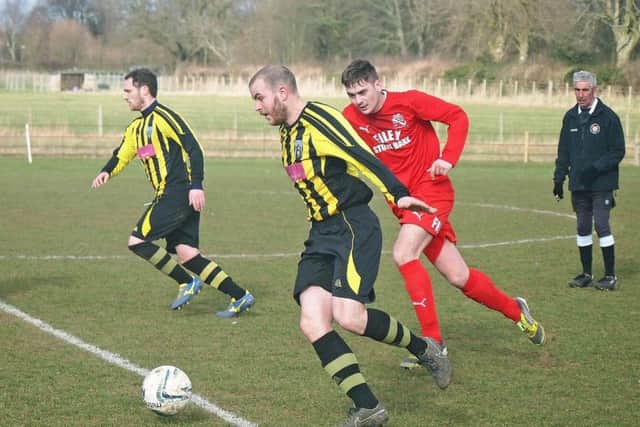 Scalby's Ben Webster scored two in their 3-2 defeat at home to Filey Town Reserves