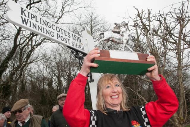 the 494th Kiplingcotes Derby - Winner Tracey Corrigan riding Prince