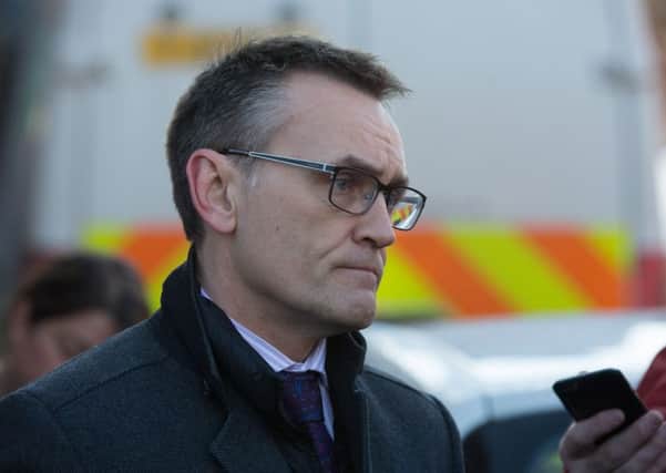 Picture shows Detective Superintendent  Dai Malyn, Head of North Yorkshire Police's enhanced Major Crime Unit,  talking to the media about theallewyway search. Since then, a man has been arrested on suspicion of murder.  Ian Hinchliffe / Rossparry.co.uk