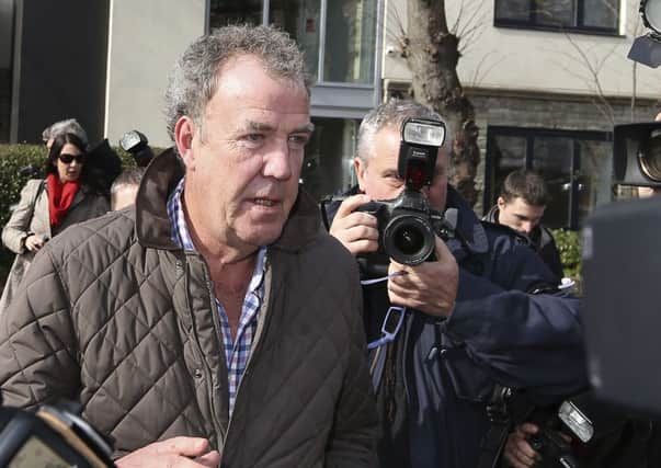 Jeremy Clarkson leaves his home in London, as he laughed off his latest controversy telling reporters he was "just off to the job centre"