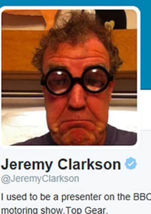 Screen grab taken from the Twitter feed of @JeremyClarkson of the his twitter bio, as Clarkson's BBC career is over after an internal investigation found he launched an "unprovoked physical and verbal attack" which left one of the colleagues in hospital. PRESS ASSOCIATION Photo. Issue date: Wednesday March 25, 2015. See PA story SHOWBIZ Clarkson. Photo credit should read: Jeremy Clarkson/PA Wire

NOTE TO EDITORS: This handout photo may only be used in for editorial reporting purposes for the contemporaneous illustration of events, things or the people in the image or facts mentioned in the caption. Reuse of the picture may require further permission from the copyright holder.