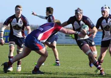 Mikey Readman in action for Scarborough during their quarter-final win against Blackburn
