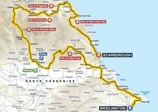 Tour de Yorkshire Stage One route