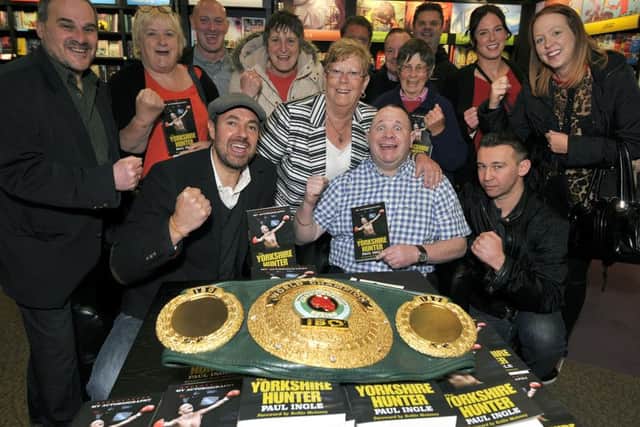 Friends, family and fans flocked to Waterstones yesterday for the official launch of Paul Ingles autobiography, The Yorkshire Hunter (151712b)