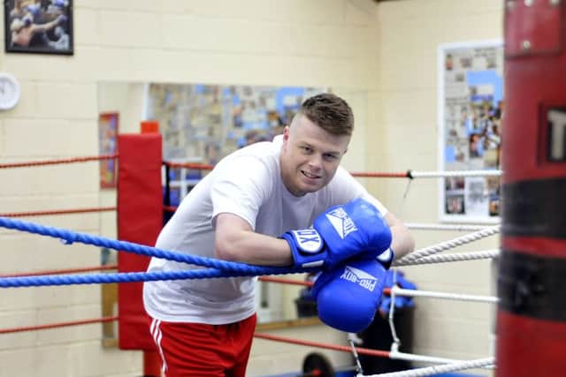 Boxer George Rhodes poised for a great future. Pictured at Westway Boxing Gym. pic Richard Ponter 150508d