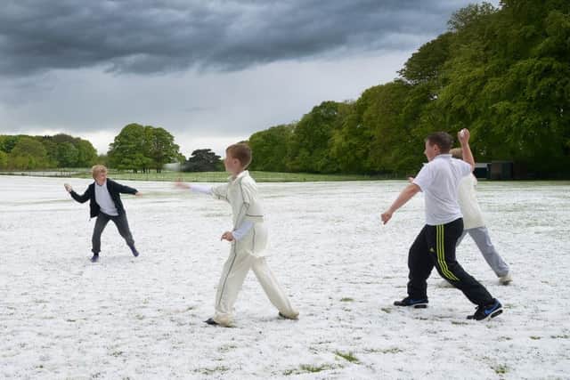 Wykeham Cricket Ground.
Inter Schools cricket called of due to freak hail storm.
PA1521-4d
Its just not Cricket