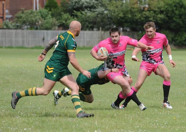 Billy Parker charges forward for Scarborough Pirates v Kippax Knights PA1523-22r